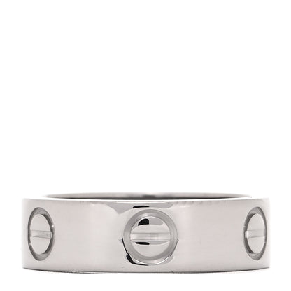 Cartier 18K White Gold 5.5mm LOVE Ring 50 5.25 3 of 4