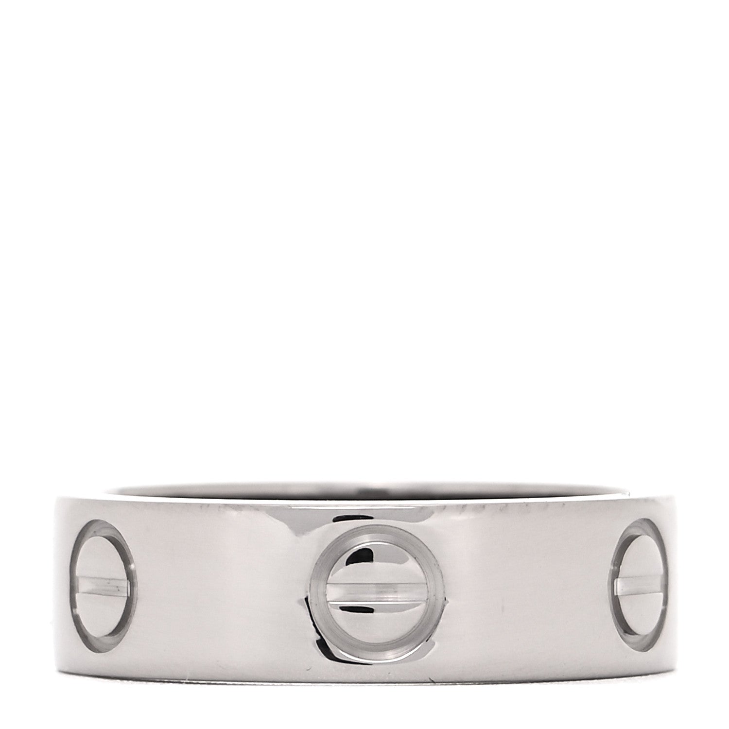 Cartier 18K White Gold 5.5mm LOVE Ring 50 5.25 3 of 4