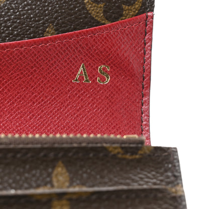 Louis Vuitton Monogram Emilie Wallet Red 8 of 11