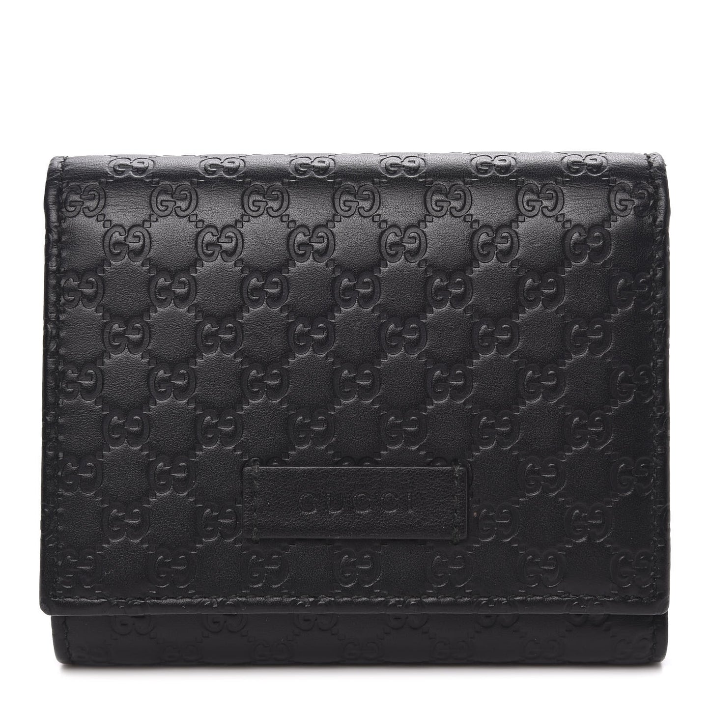 Microguccissima Flap Wallet Black