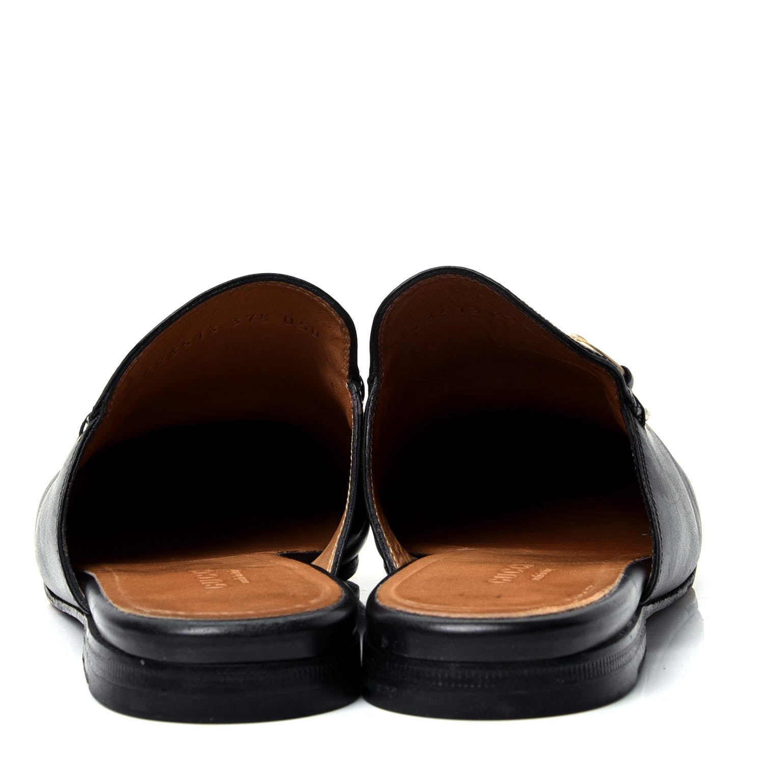 Gucci Calfskin Womens Princetown Slippers 37.5 Black 6 of 11