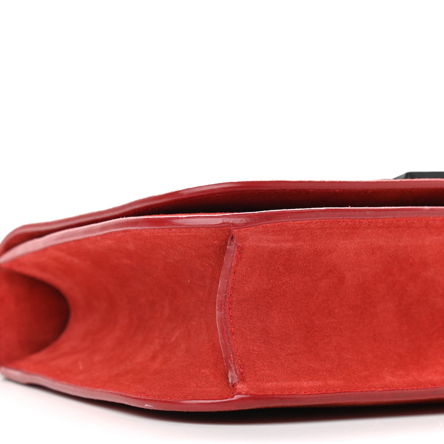 Suede Star Patchwork Monogram Small Spontini Saddle Bag Red