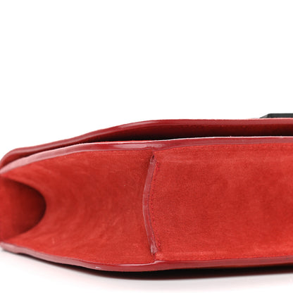 Saint Laurent Suede Star Patchwork Monogram Small Spontini Saddle Bag Red 13 of 14
