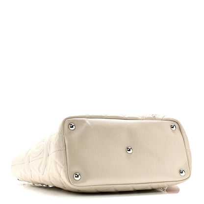 Chanel Iridescent Aged Calfskin Quilted Large Cotton Club Tote Pearl 4 of 10