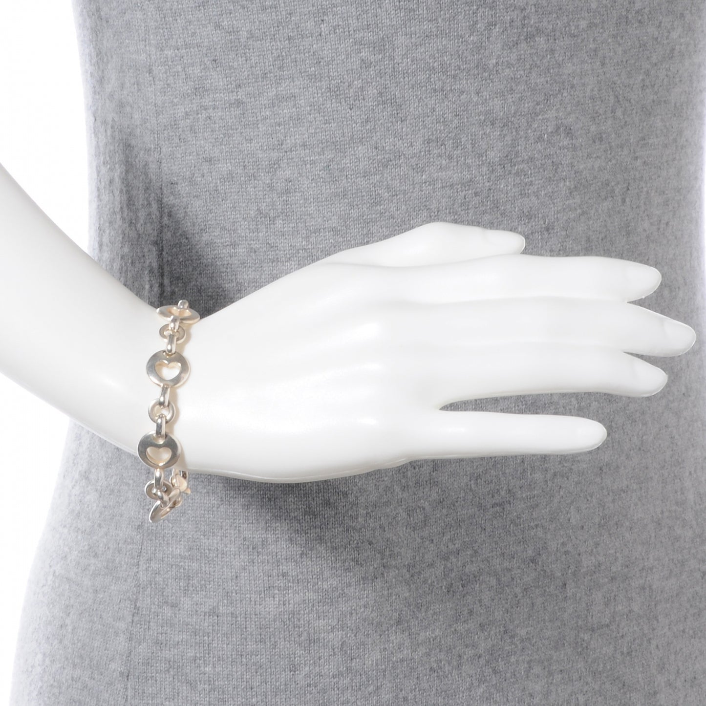 Sterling Silver Heart Stencil Bracelet