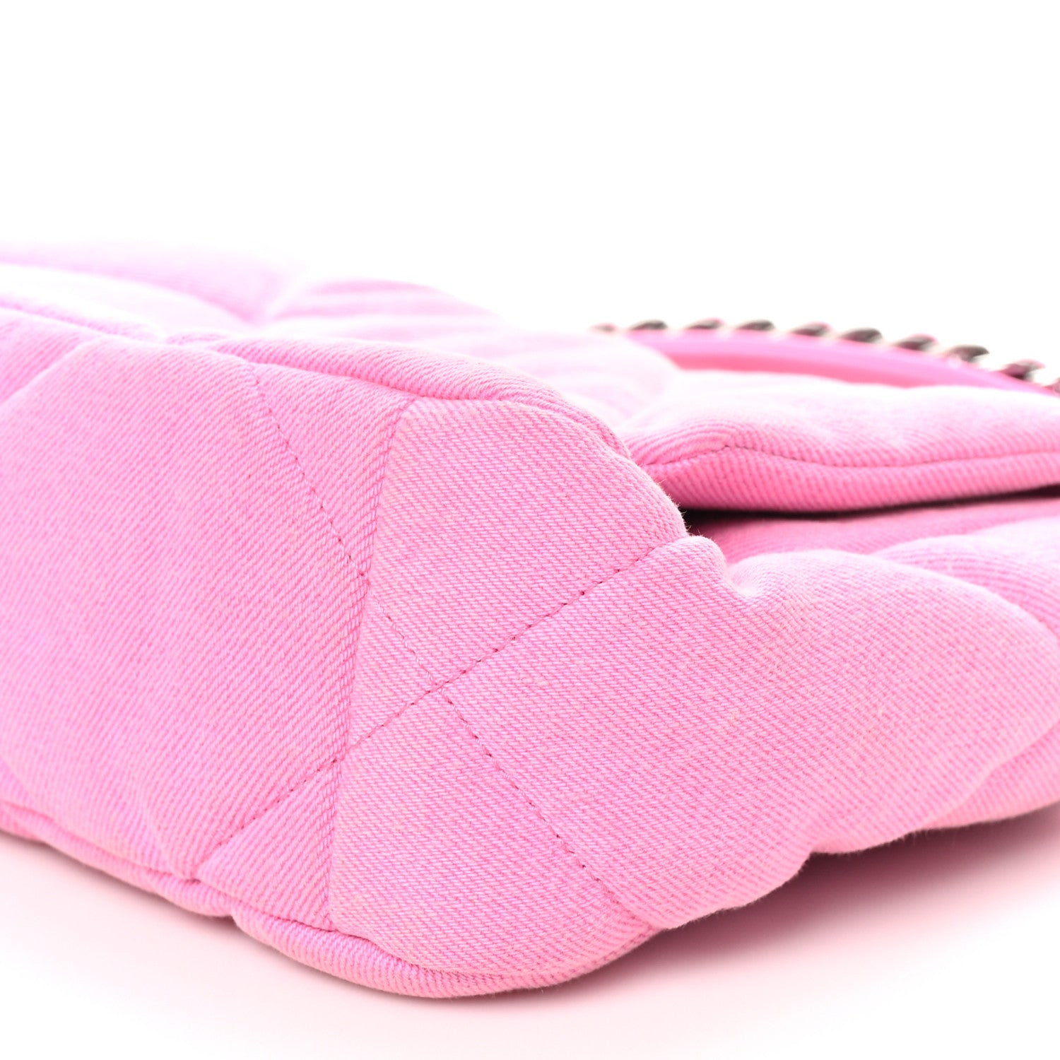 Chanel Denim Quilted Medium Chanel 19 Flap Neon Pink 10 of 10
