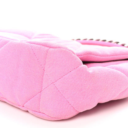 Chanel Denim Quilted Medium Chanel 19 Flap Neon Pink 10 of 10