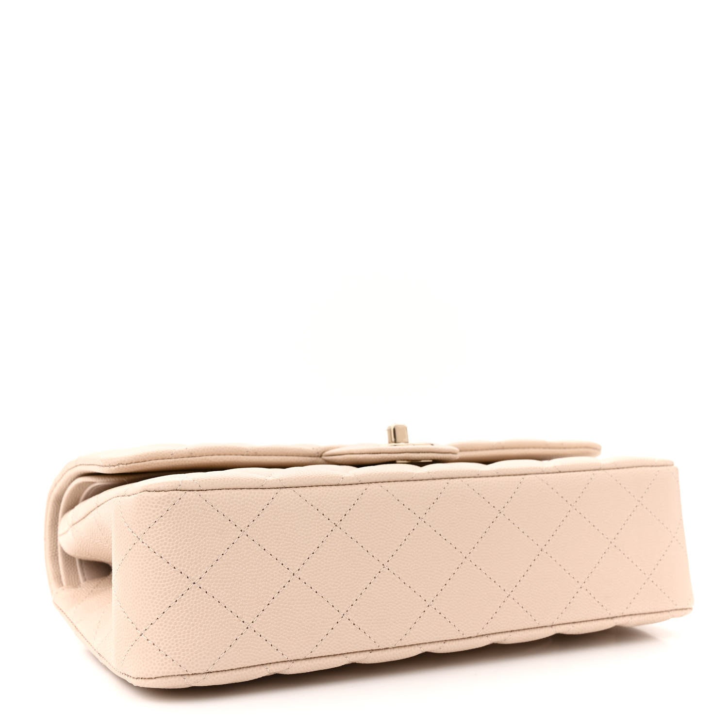 Chanel Caviar Quilted Medium Double Flap Ecru 4 of 12