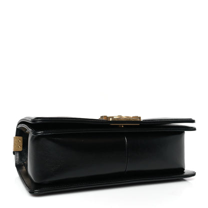 Chanel Metallic Glazed Calfskin Medium Boy Flap Black Gold 4 of 9