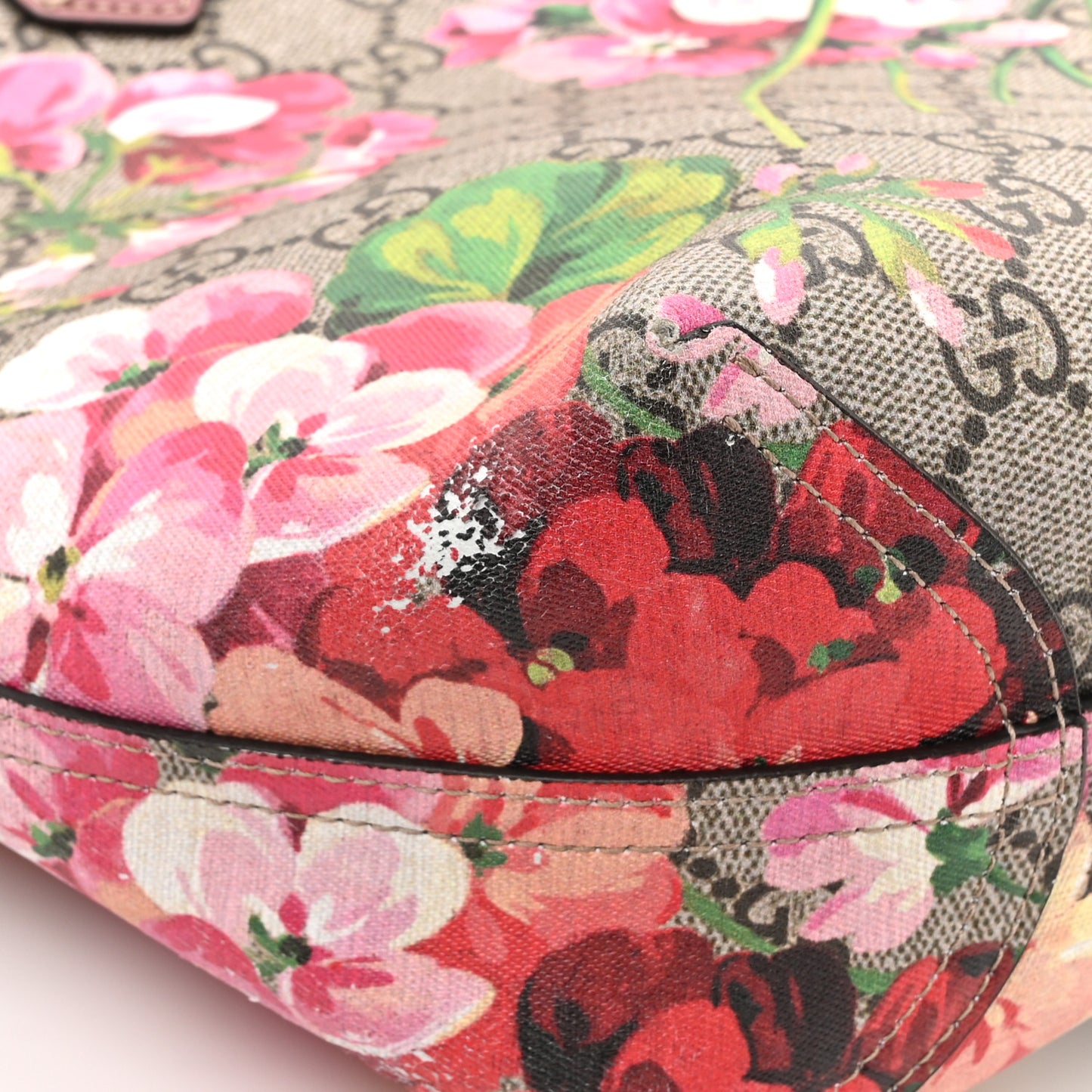 GG Supreme Monogram Blooms Small Reversible Tote Beige Multicolor Dry Rose