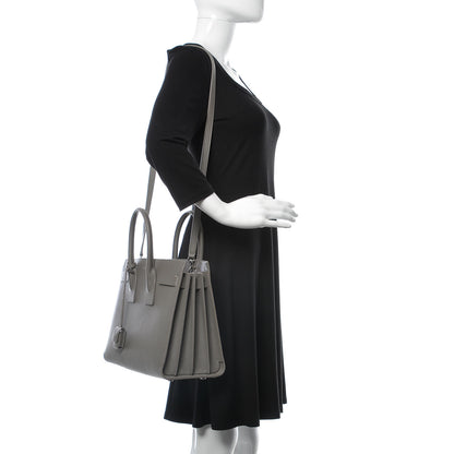Saint Laurent Grained Calfskin Small Sac De Jour Fog 2 of 32