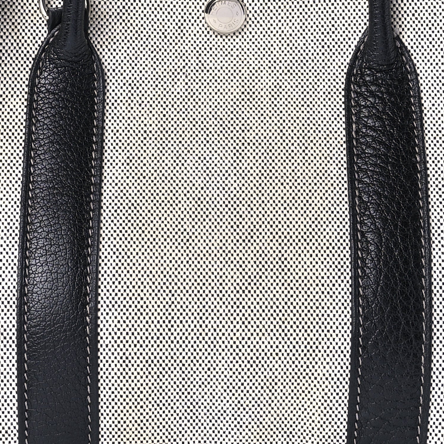 Hermes Twill D H Negonda Garden Party 30 TPM Ecru Black 8 of 9
