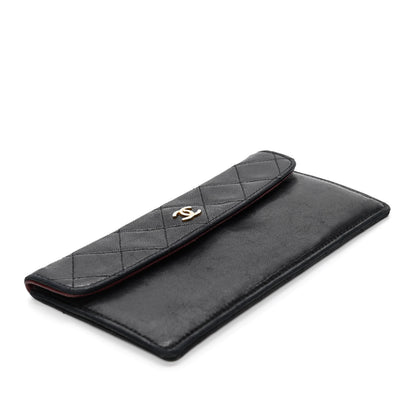 Chanel Calfskin Quilted CC Flap Clutch Black 3 of 5