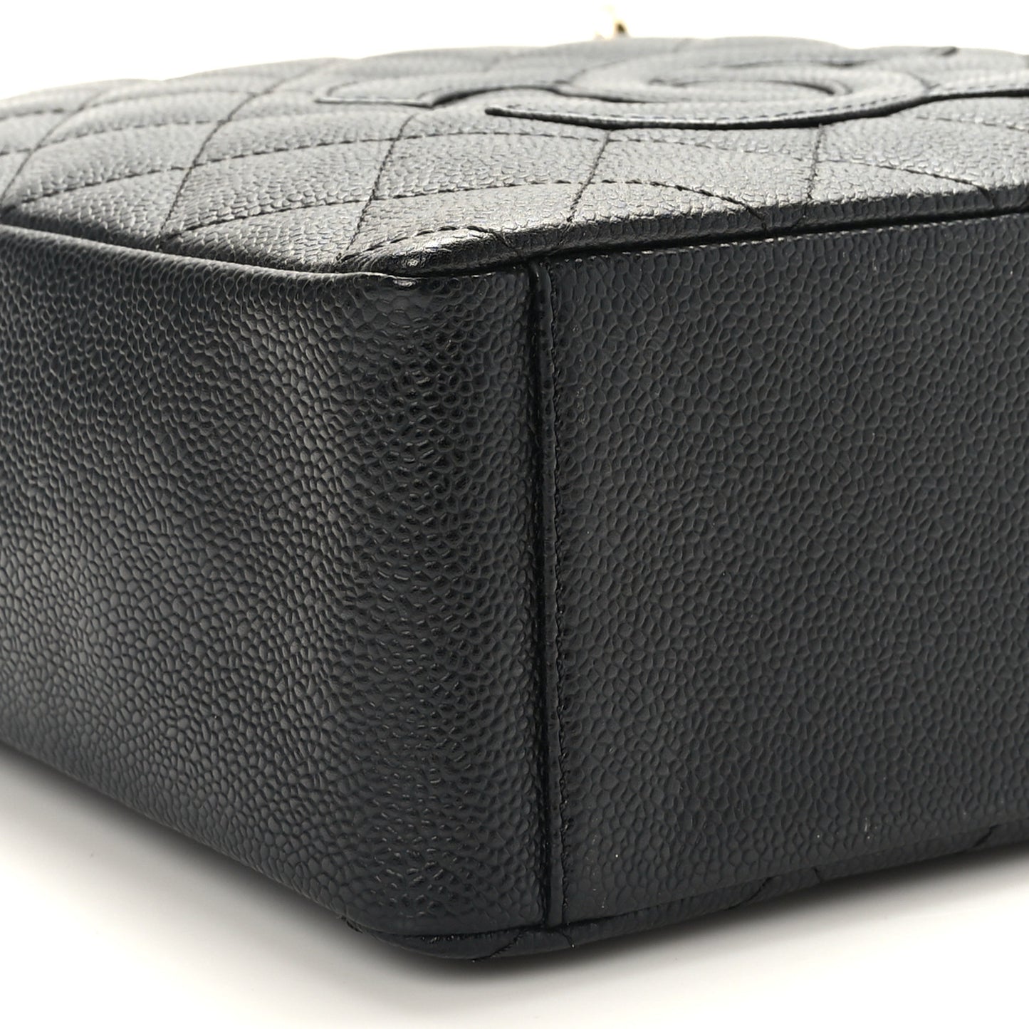 Caviar Quilted Petit Shopping Tote PST Black
