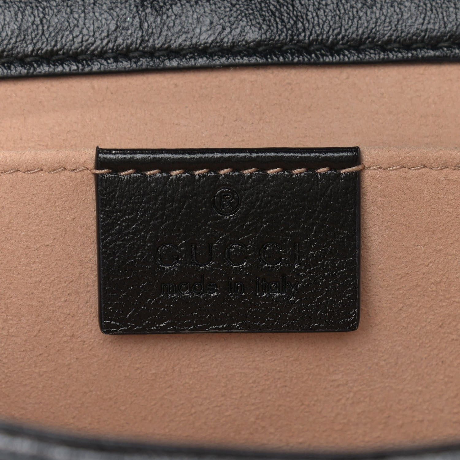 Gucci Monogram Matelasse Diagonal Mini GG Marmont Shoulder Bag Beige Black 6 of 9