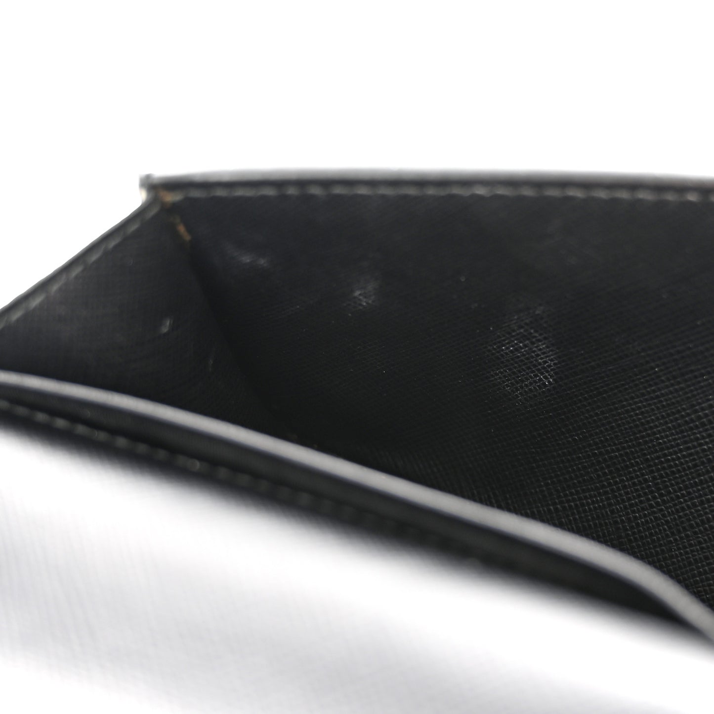 Saffiano Triangle Logo Mermaid Print Mini Crossbody Bag Black