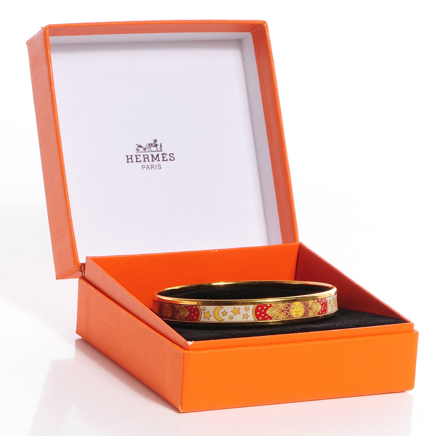 Enamel Printed Carpe Diem Narrow Bracelet 65 Red