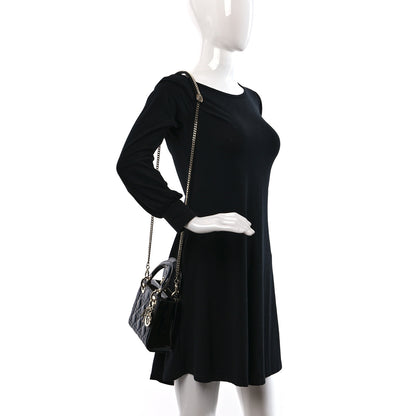 Christian Dior Patent Cannage Mini Lady Dior Black 3 of 9