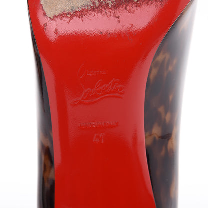 Christian Louboutin Patent Tartaruga Decollete 554 70 Pumps 41Testa Di Moro 8 of 12