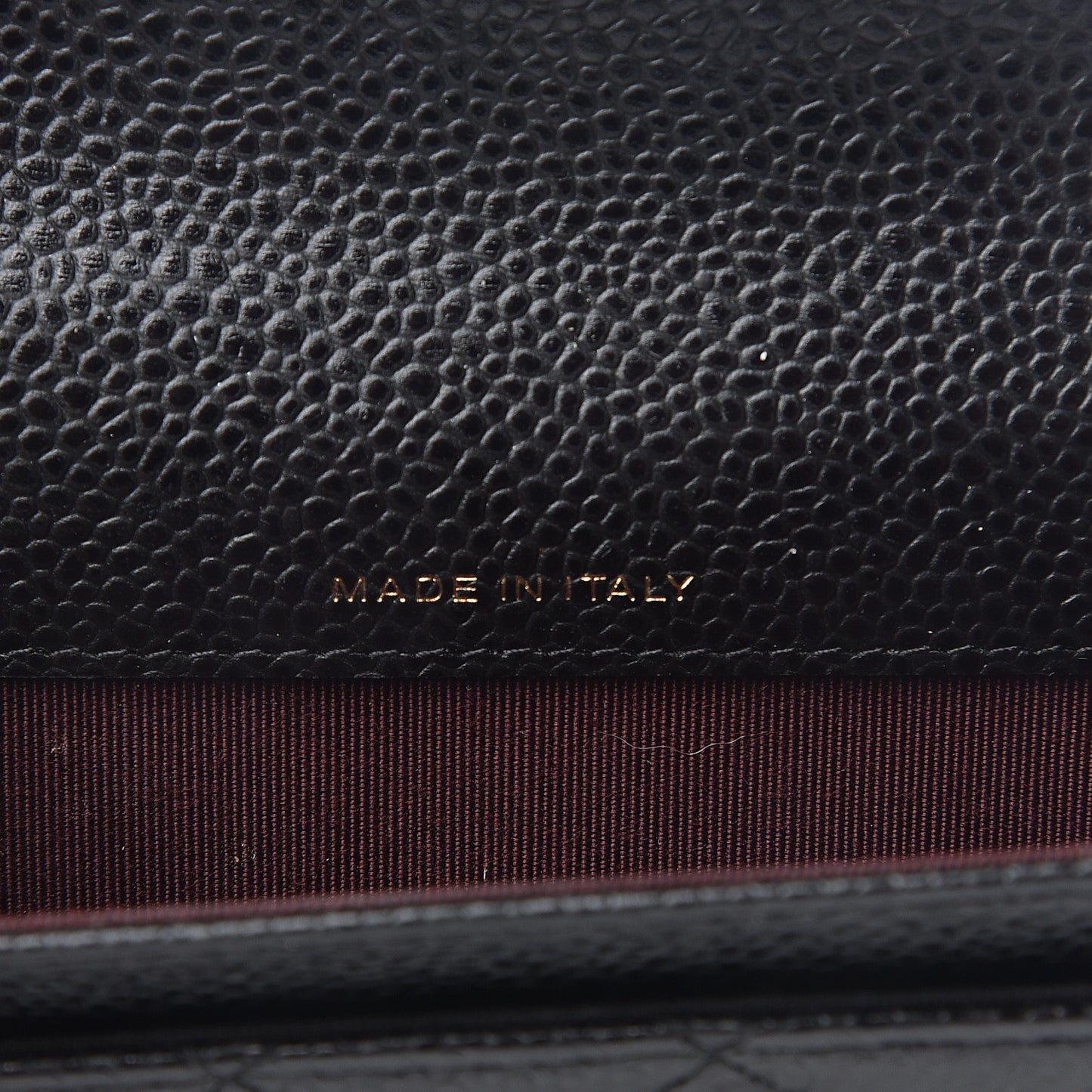 Caviar Quilted Flap Card Holder Black