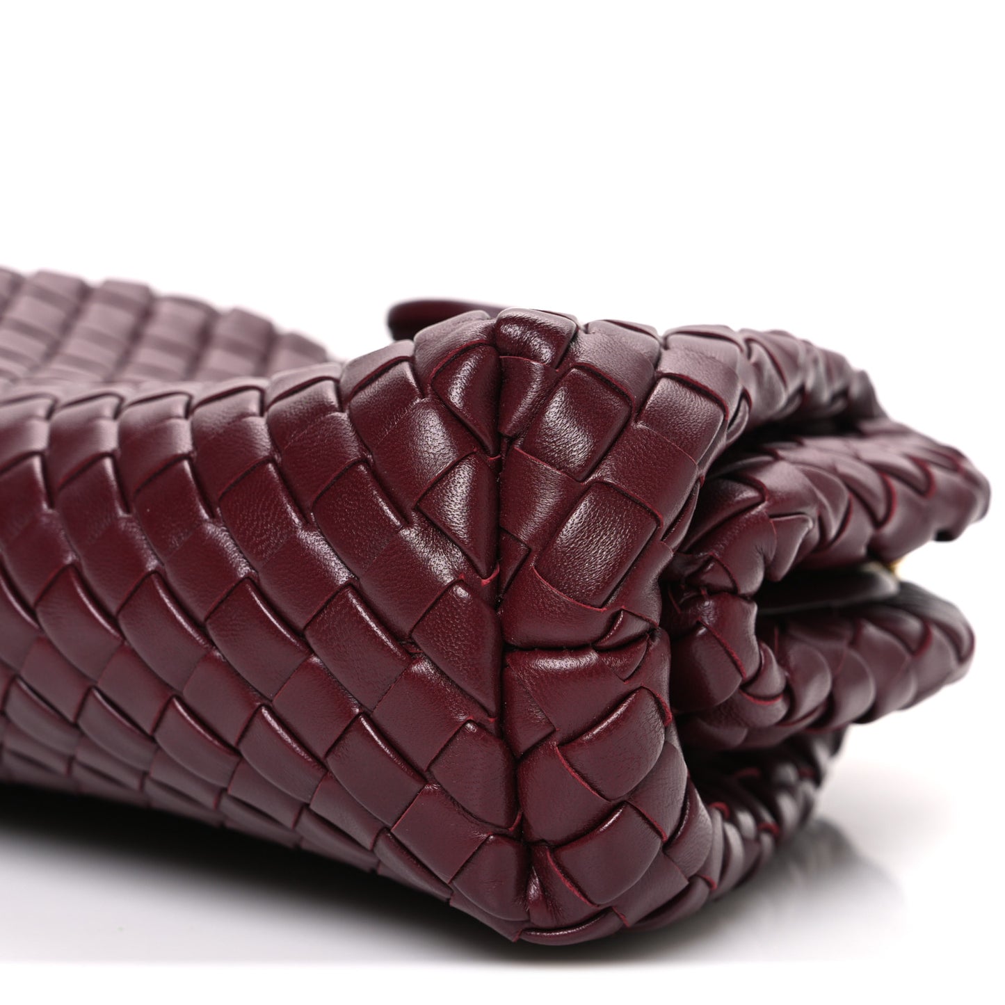 Nappa Intrecciato Small The Lauren 1980 Clutch With Chain Barolo