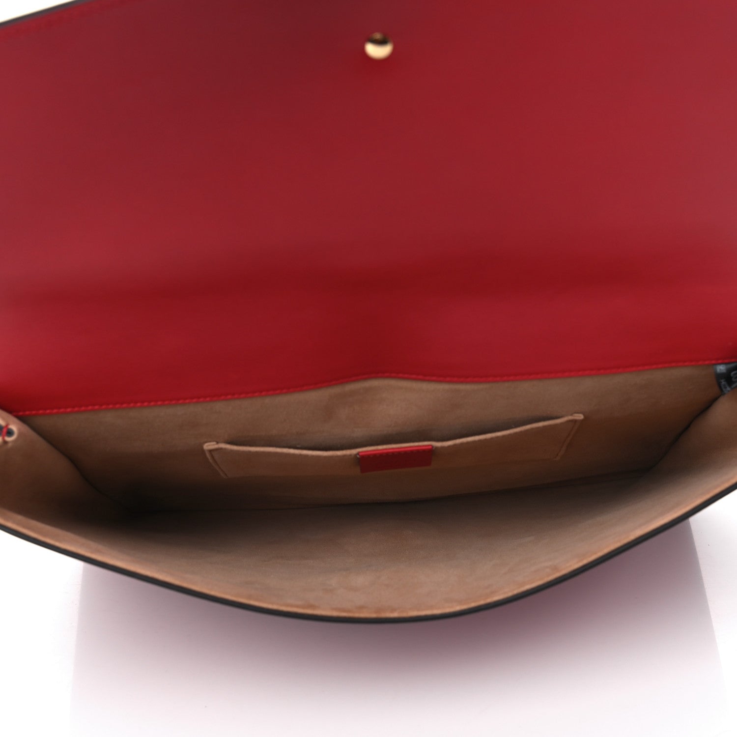 Gucci Calfskin Maxi Sylvie Clutch Red 4 of 4