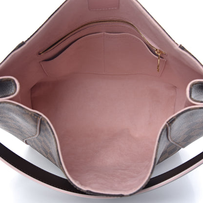Louis Vuitton Damier Ebene Caissa Hobo Rose Ballerine 7 of 10