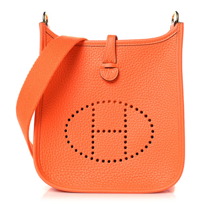Hermes Taurillon Clemence Evelyne TPM Orange Minium 1 of 10