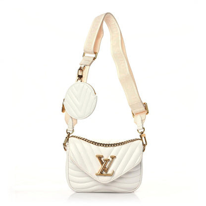 Louis Vuitton Calfskin New Wave Multi Pochette Snow 1 of 14