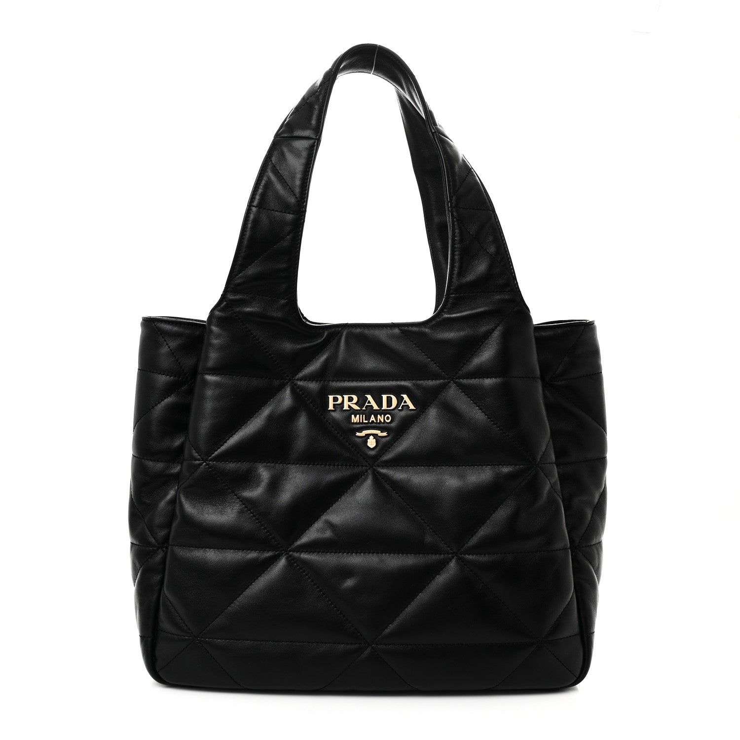 Prada Nappa Quilted Medium Dynamique Tote Black 1 of 10