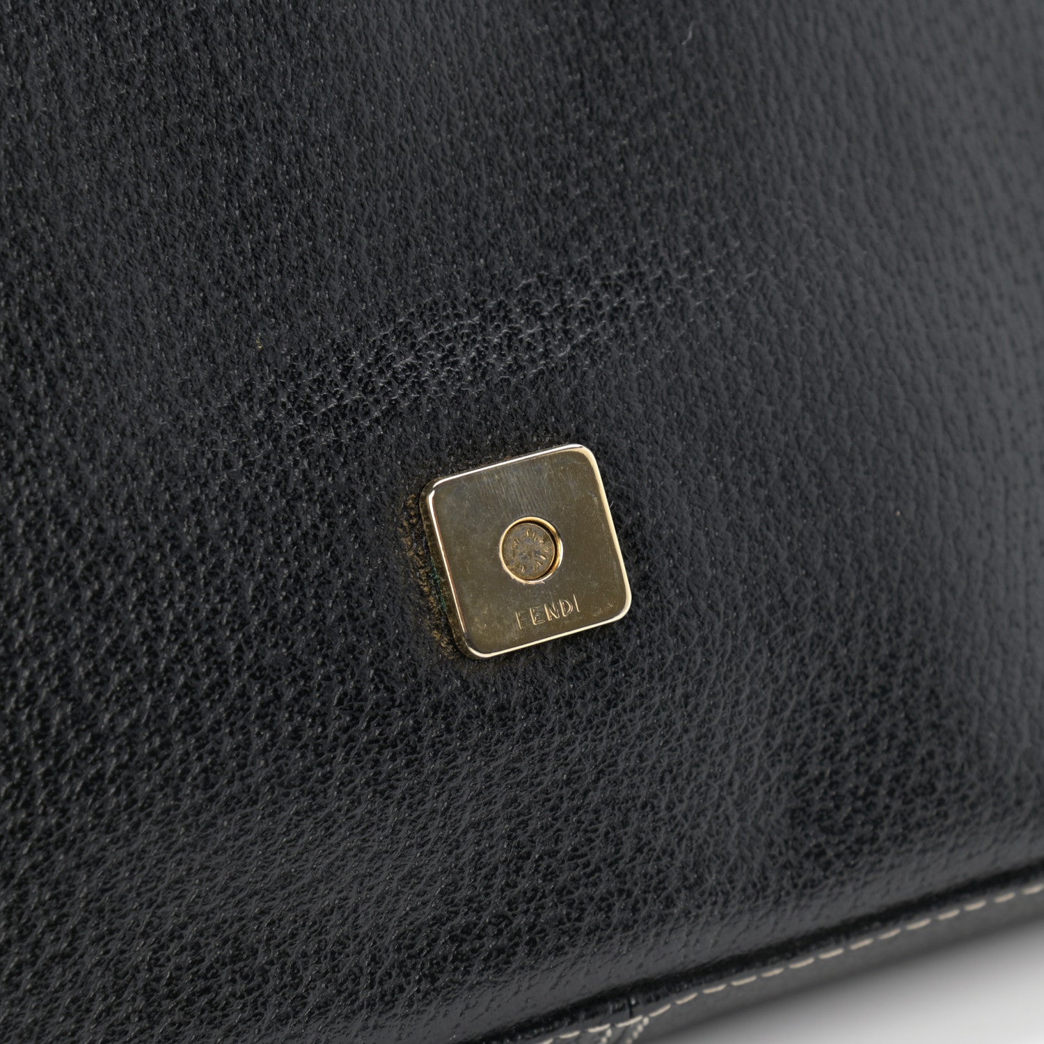 Fendi Pebbled Calfskin Baguette Black 13 of 13