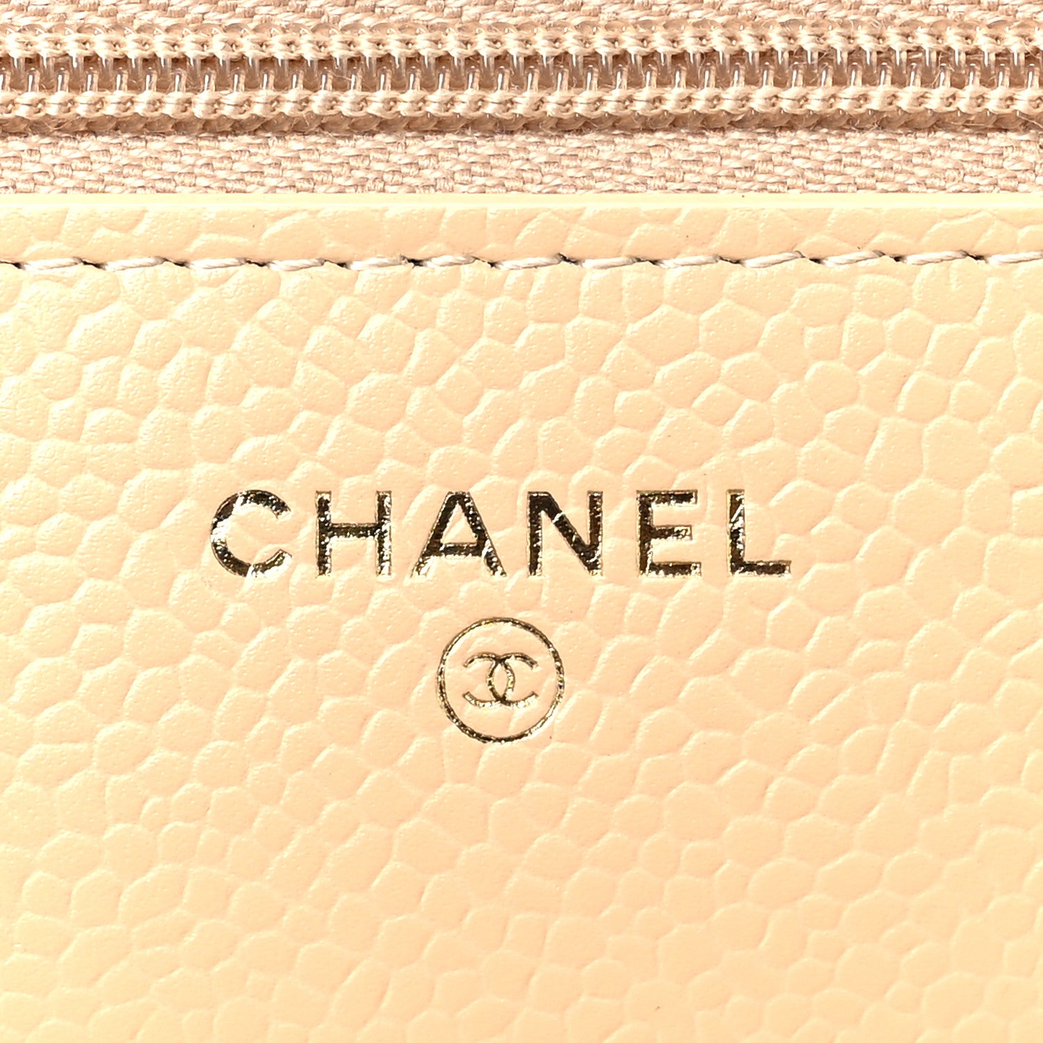 Chanel Caviar Quilted Wallet On Chain WOC Beige 6 of 8