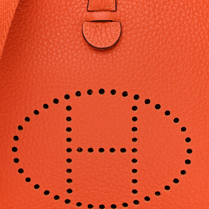 Hermes Taurillon Clemence Evelyne TPM Orange 7 of 10