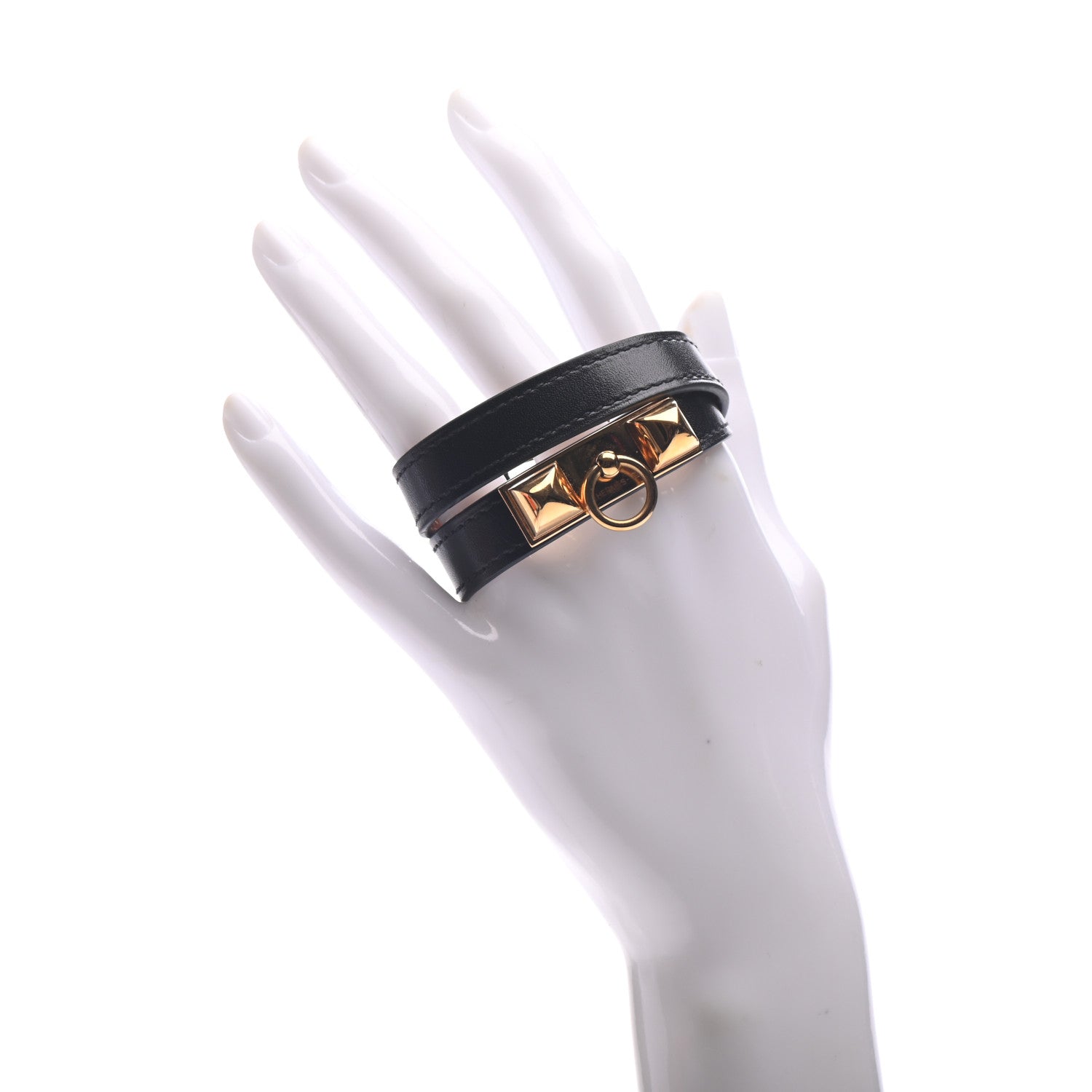 Hermes Box Rivale Double Tour Bracelet T1 Black 2 of 7