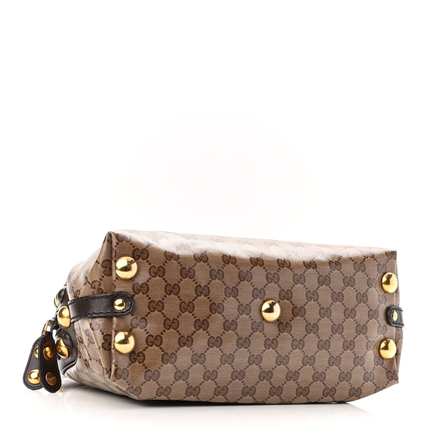 Gucci Crystal Monogram Medium Babouska Dome Satchel Brown 3 of 9