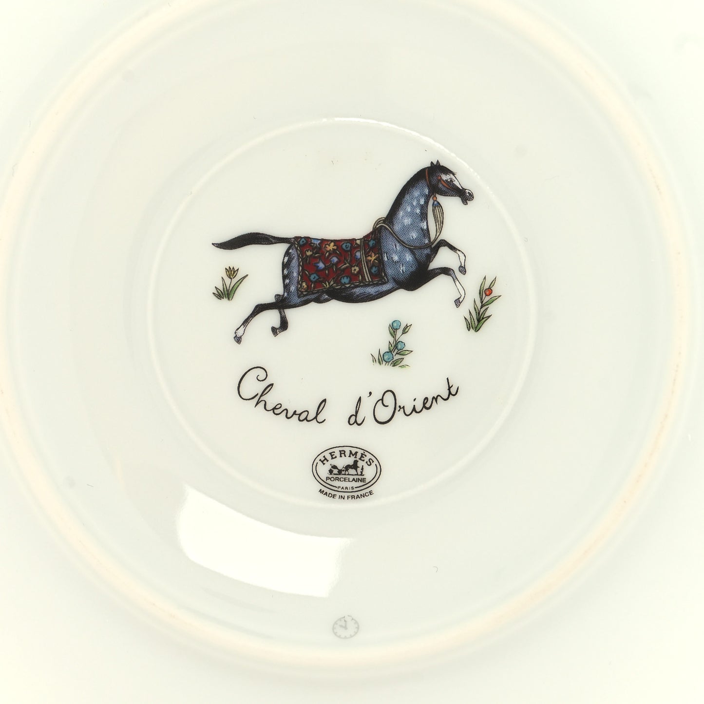 Porcelain Cheval d'Orient Tea Cup and Saucer Set of 2