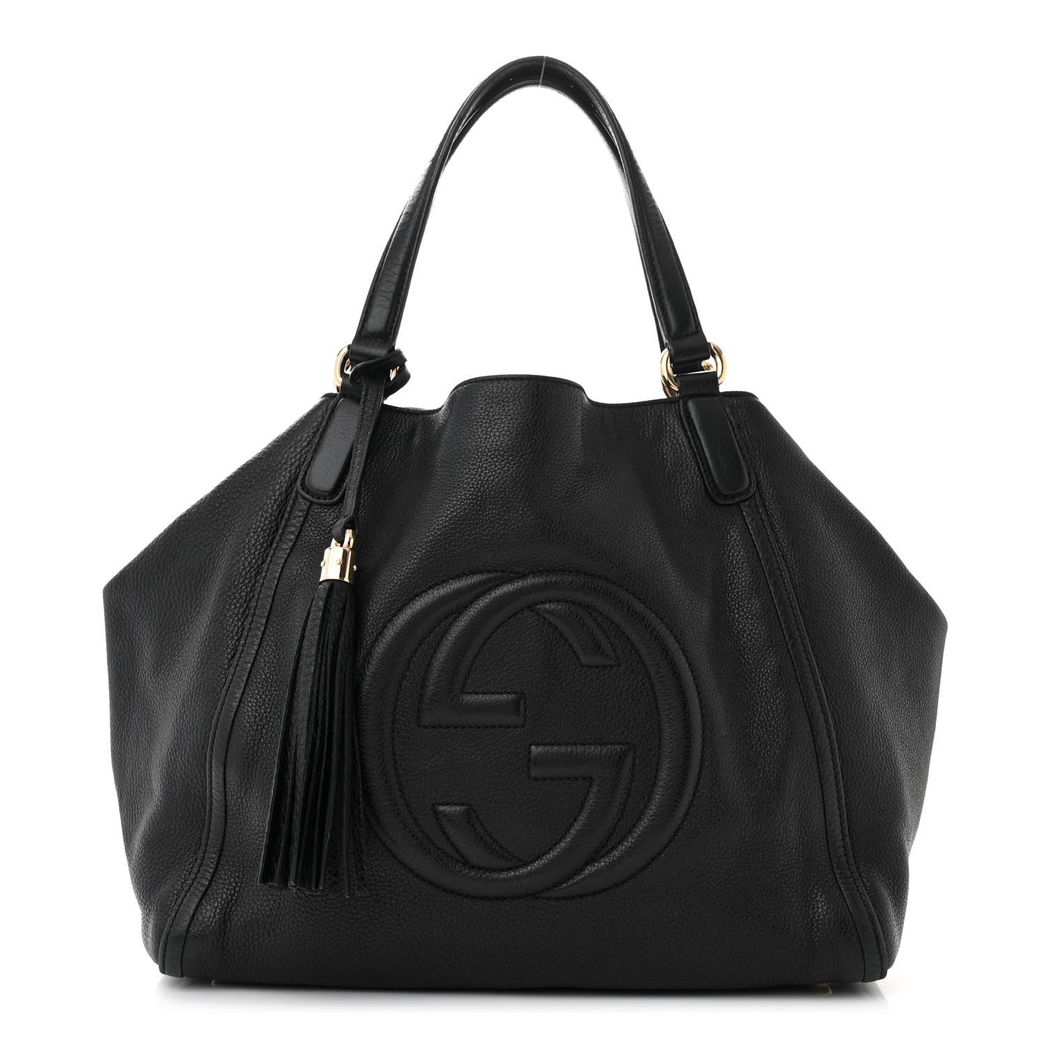 Gucci Pebbled Calfskin Medium Soho Shoulder Bag Black 1 of 10