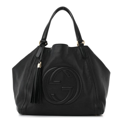 Gucci Pebbled Calfskin Medium Soho Shoulder Bag Black 1 of 10