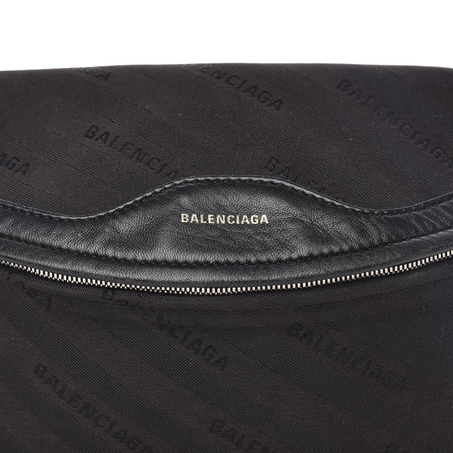 Canvas Jacquard Diagonal Allover Logo XS Souvenir Belt Bag Black