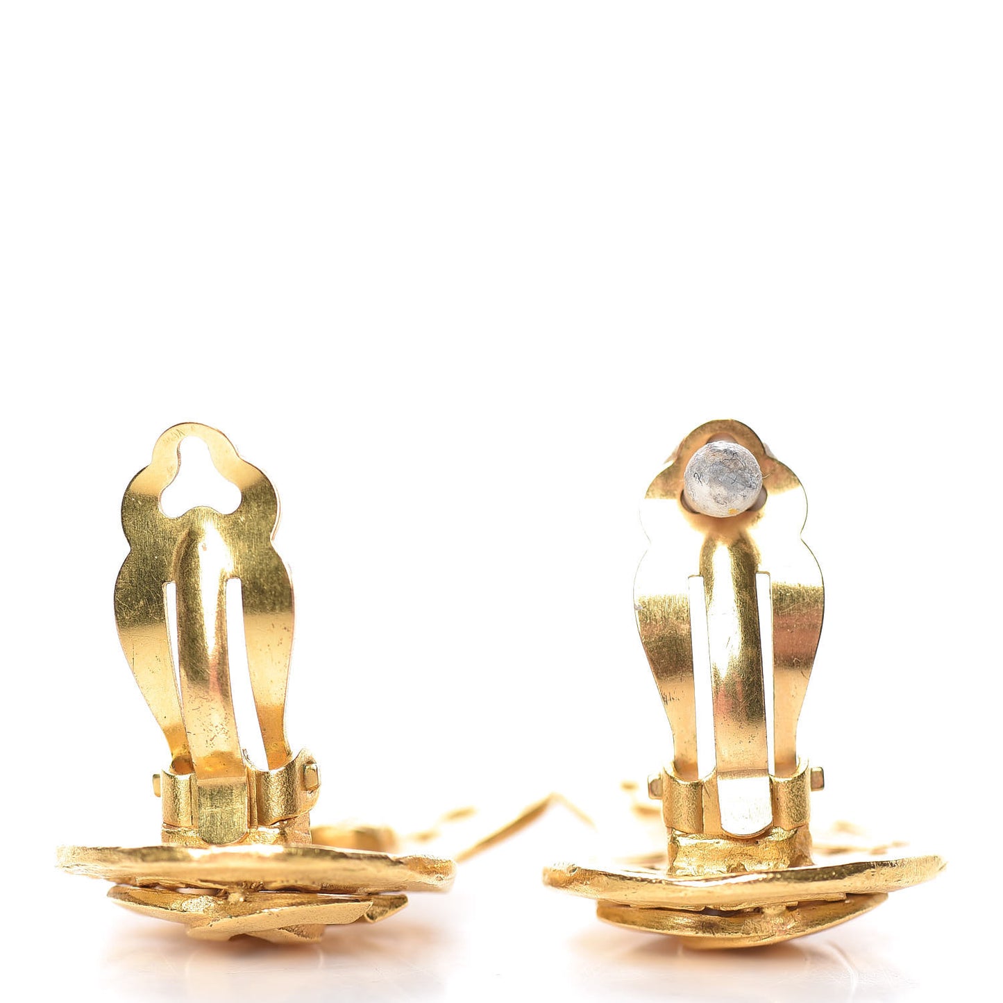 CC Tear Drop Clip On Earrings Gold