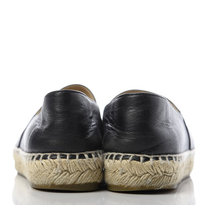 Chanel Lambskin CC Espadrilles 37 Black 6 of 10
