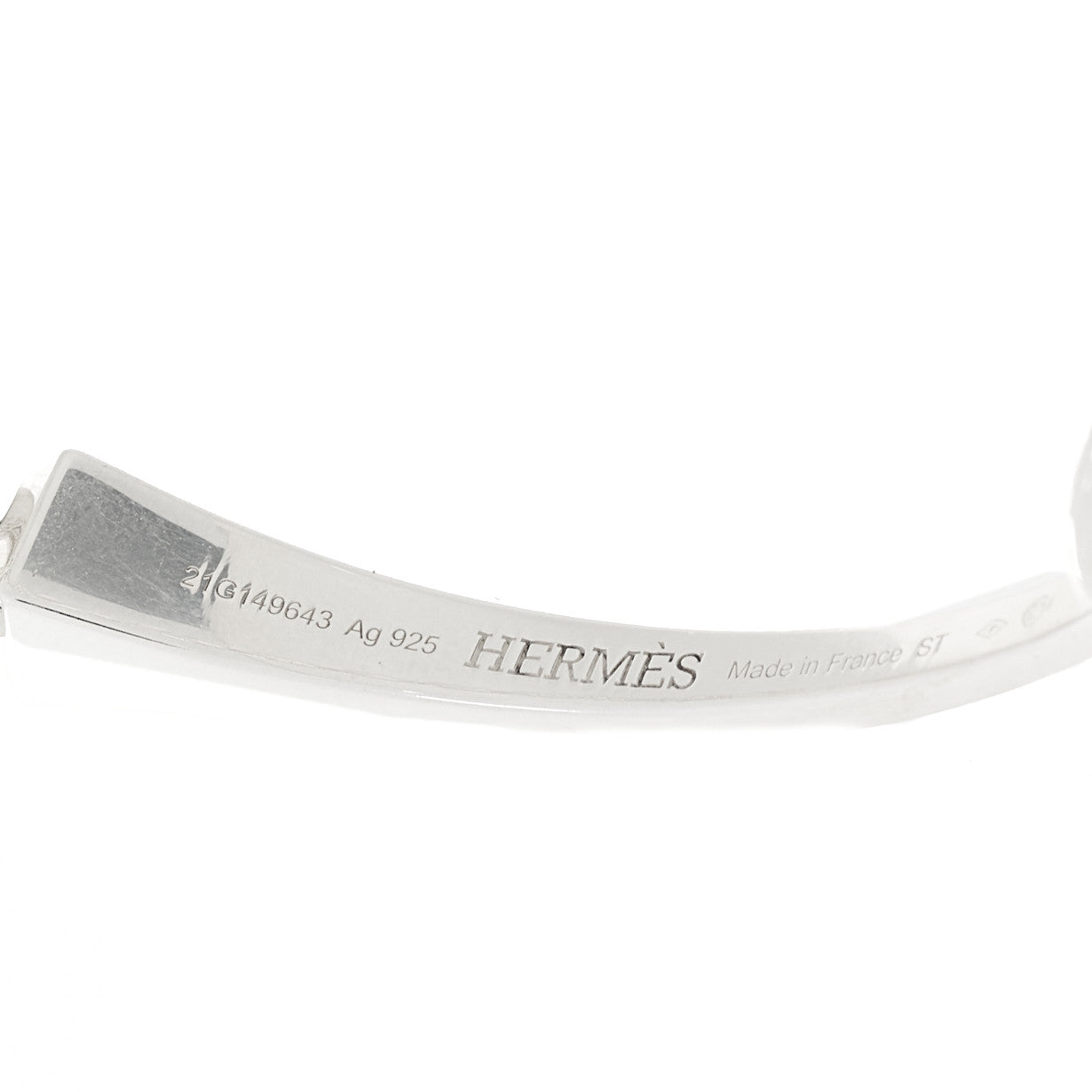 Hermes Sterling Silver Clou de Forge Toggle Bracelet ST 4 of 6