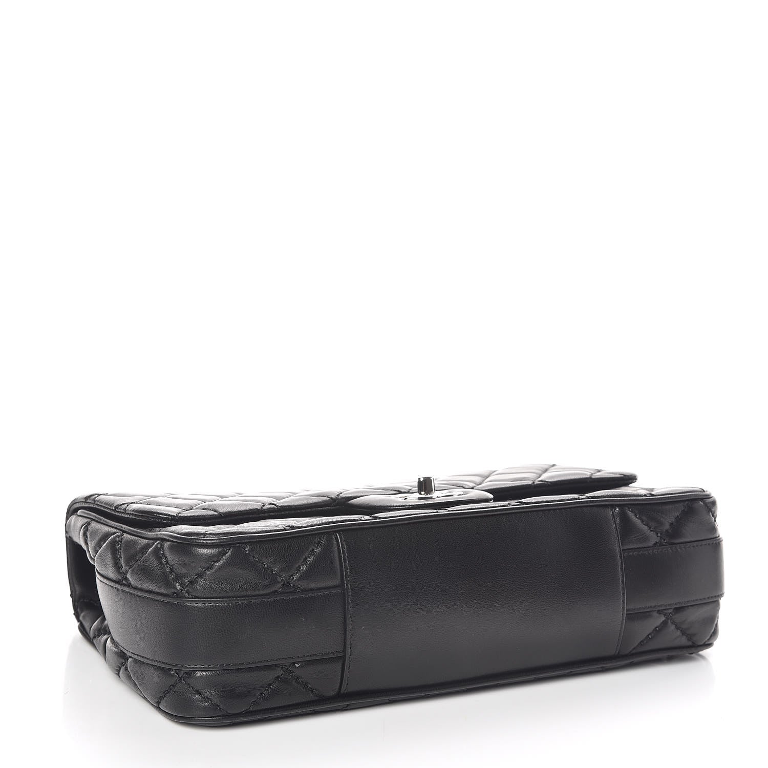 Chanel Lambskin Quilted Jumbo Easy Carry Flap Black 4 of 13
