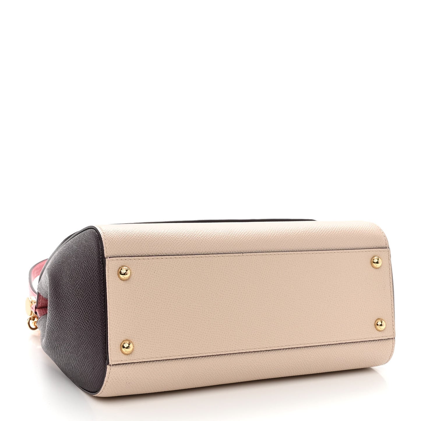 Lizard Calfskin Embossed Medium Miss Sicily Satchel Pink Beige