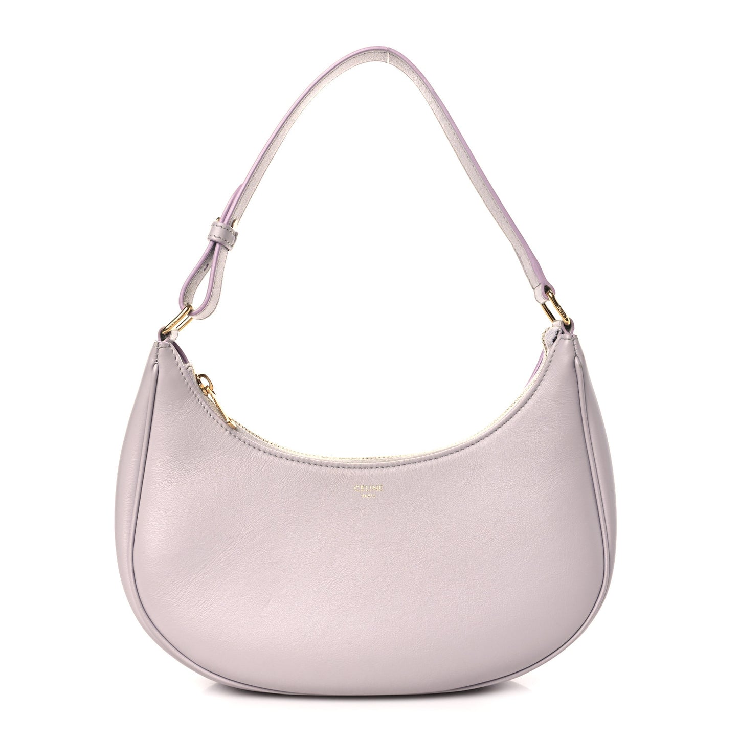 Smooth Calfskin Ava Shoulder Bag Lavender Grey