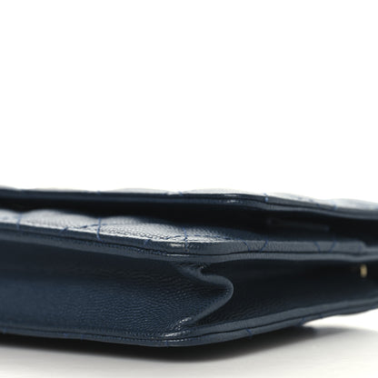 Chanel Caviar Quilted Wallet on Chain WOC Blue 11 of 11