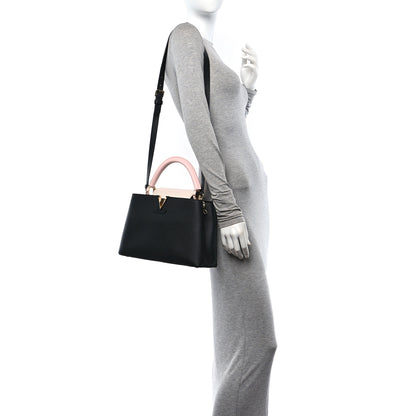 Louis Vuitton Taurillon Flower Chain Capucines MM  Black Cream Pink 2 of 10