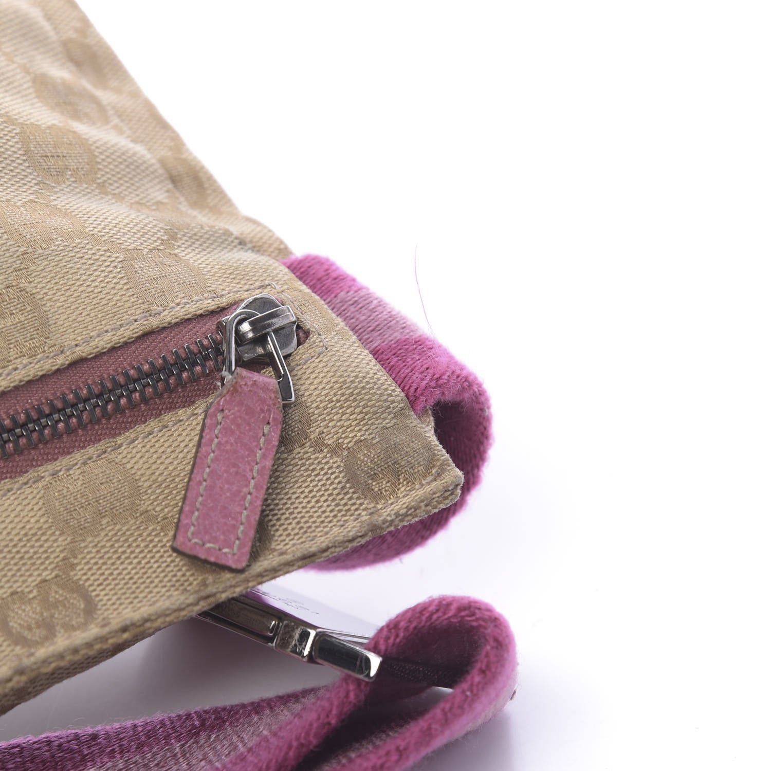 Gucci GG Monogram Web Double Pocket Belt Bag Pink 11 of 19