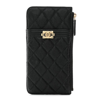Chanel Caviar Quilted Boy iPhone Pouch Black 1 of 8