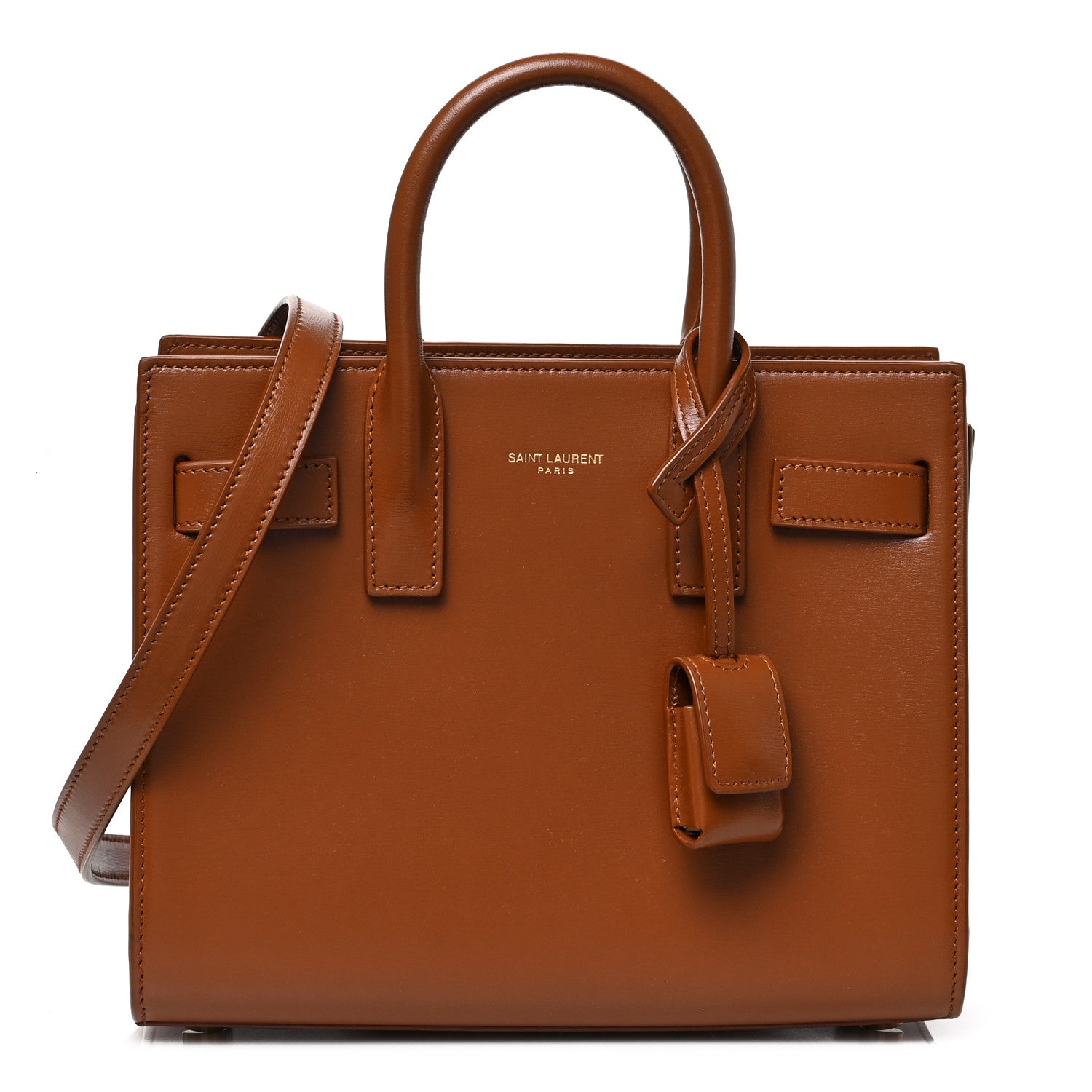 Saint Laurent Calfskin Nano Sac De Jour Brown 1 of 9